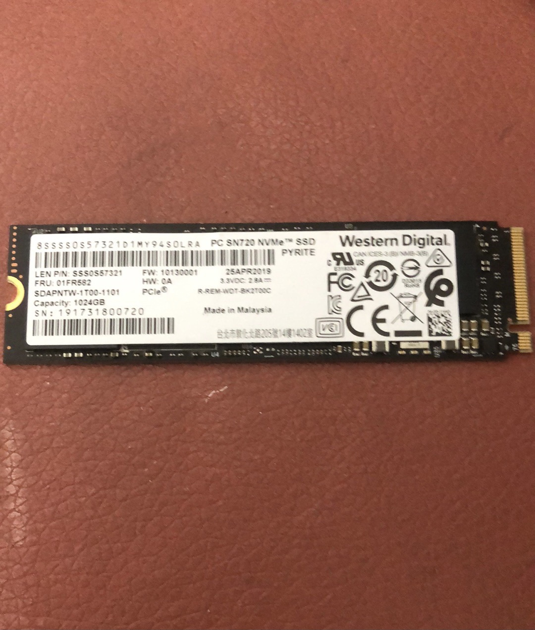 WD/西部数据 sn720 固态硬盘 ssd nvme pcie 1t 电脑拆机 电脑硬件/显示器/电脑周边 固态硬盘 原图主图