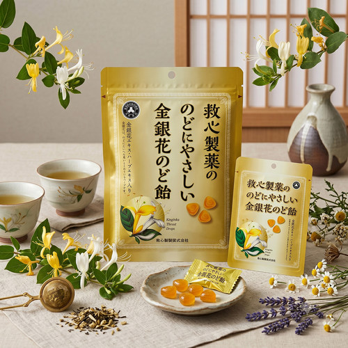 日本救心制药金银花糖果54g
