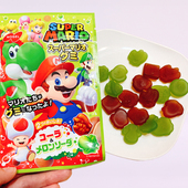 4包 日本nobel任天堂SuperMario超级马里奥造型哈密瓜汽水软糖 包邮