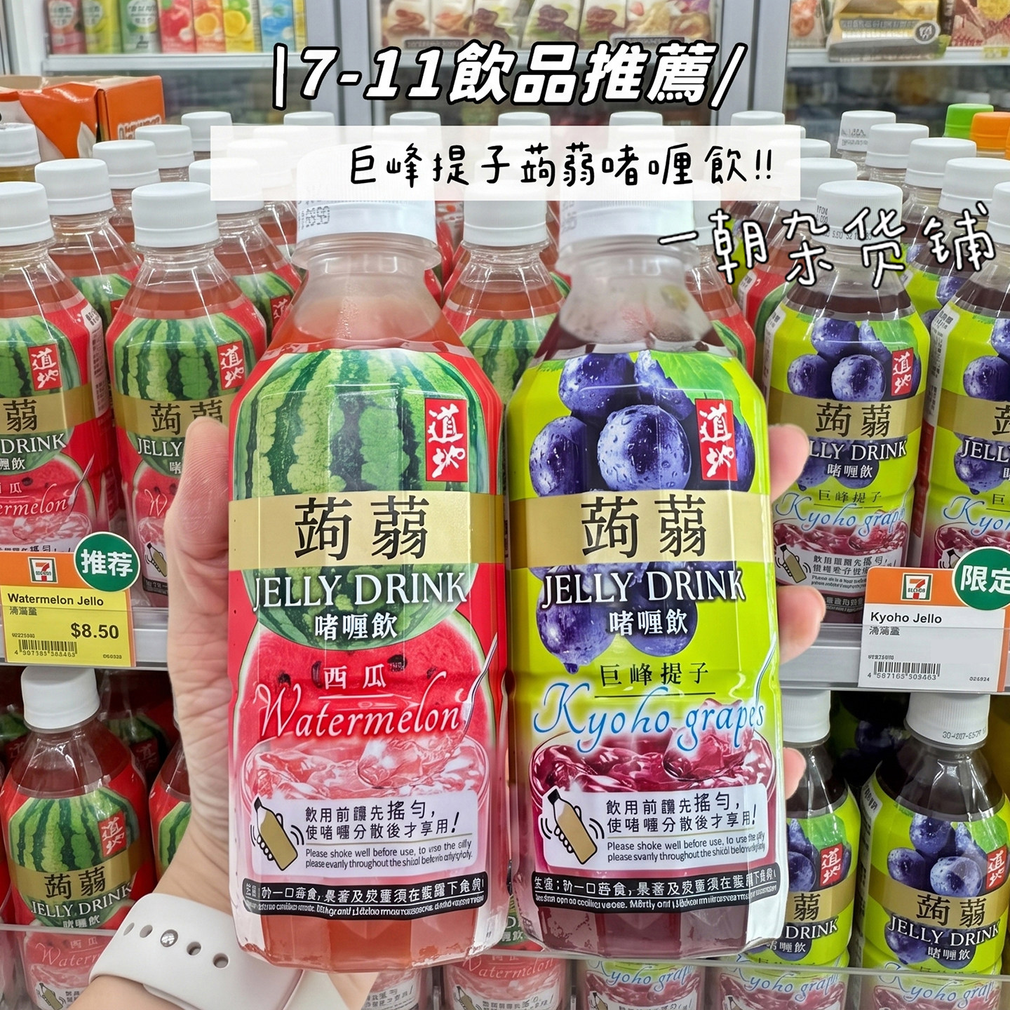 香港进口道地西瓜/巨峰提子味蒟蒻啫喱饮300ml 果汁果冻魔芋饮料