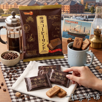 日本进口宝制果咖啡奶油夹心饼干