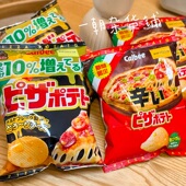 日本便利店新款 包邮 休卡乐比Calbee浓厚辛辣披萨味薯片 6包 新品