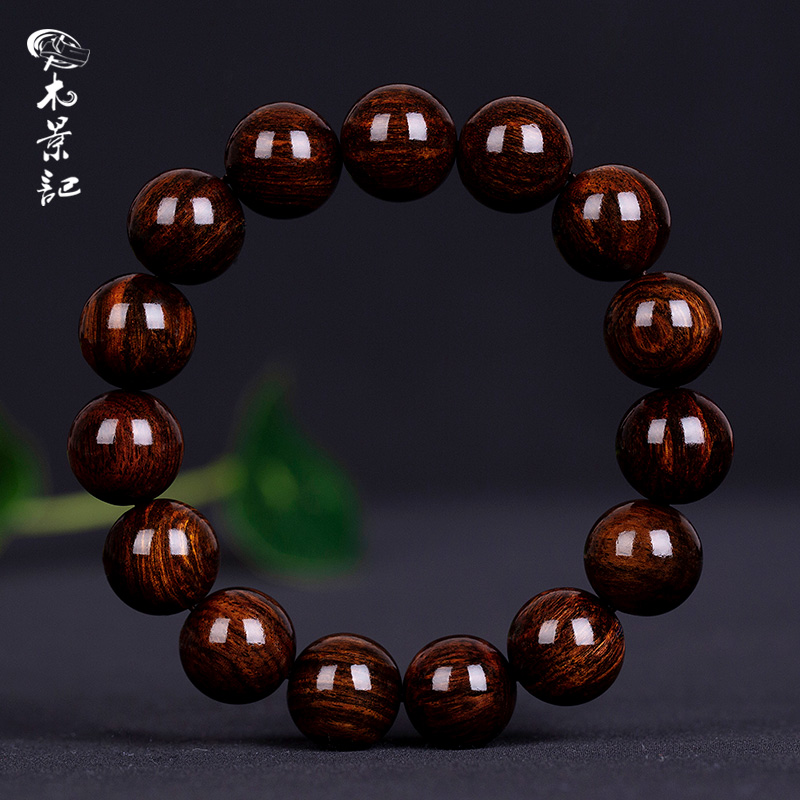 孤品秒拍紫油梨海南黄花梨手串