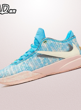 耐克 NIKE LeBron20 詹姆斯20 蓝白色男低帮实战篮球鞋DV1192-400