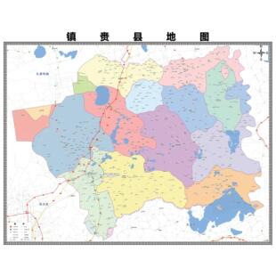 镇赉县区市区域县市地图街道分布地区区域图办公室贴图挂图