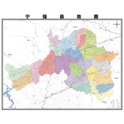 宁强县区市区域县市地图街道分布地区区域图办公室贴图挂图