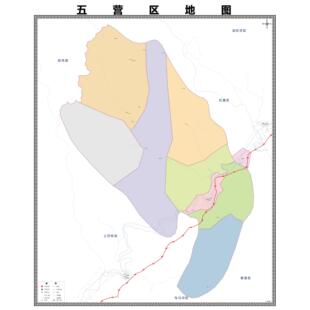 五营区区域县市地图街道分布地区区域图办公室贴图挂图