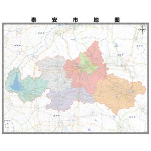 泰安市区市区域县市地图街道分布地区区域图办公室贴图挂图