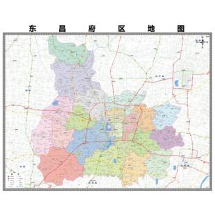 东昌府区区市区域县市地图街道分布地区区域图办公室贴图挂图