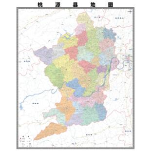桃源县区市区域县市地图街道分布地区区域图办公室贴图挂图