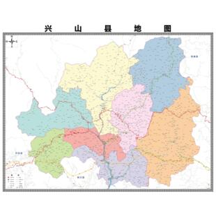 兴山县区市区域县市地图街道分布地区区域图办公室贴图挂图