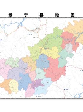 景宁县区市区域县市地图街道分布地区区域图办公室贴图挂图