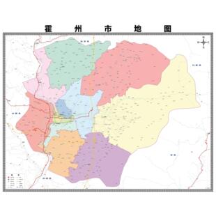 霍州市市区域县市地图街道分布地区区域图办公室贴图挂图