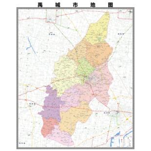 禹城市区市区域县市地图街道分布地区区域图办公室贴图挂图