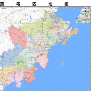 黄岛区区市区域县市地图街道分布地区区域图办公室贴图挂图