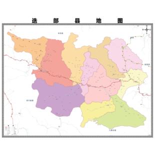 迭部县市区域县市地图街道分布地区区域图办公室贴图挂图