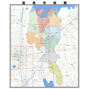 昌邑市区市区域县市地图街道分布地区区域图办公室贴图挂图