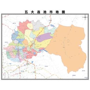 五大连池市区域县市地图街道分布地区区域图办公室贴图挂图