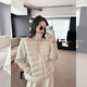 90白鸭绒保暖外套小个子上衣 韩版 金苏一 针织拼接羽绒服2025冬季
