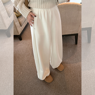 高腰显瘦小个子保暖束脚裤 金苏一 韩版 2025冬季 子 加厚直筒休闲裤