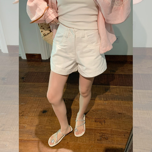 金苏一 休闲短裤女2026夏季韩版高腰显瘦a字阔腿裤chic显瘦裤子