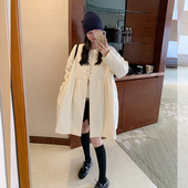 金苏一贝壳扣夹棉公主裙棉衣2025冬季 韩版 宽松小个子保暖棉服外套
