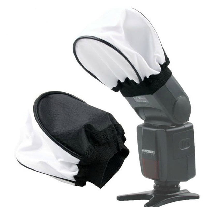 外闪柔光罩机顶闪光灯柔光盒布罩通用热靴闪光灯柔光罩布袋便携罩