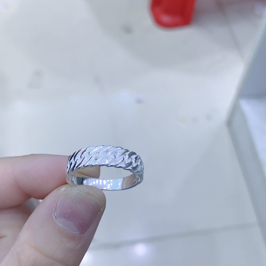 足银990 编织戒指女纯银个性简约送女友闺蜜