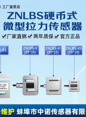 中诺厂家直销ZNLBS硬币式微型拉力传感器拉压力高精度称重传感器