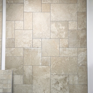 蔷薇古堡莱姆石 客厅卧室全房通铺复古砖 露台庭院防滑地砖罗马拼