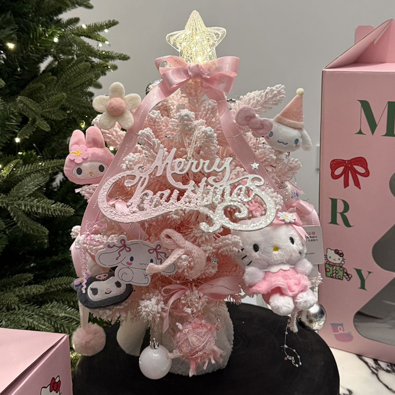 八音盒Kitty玩偶仿真圣诞树摆件
