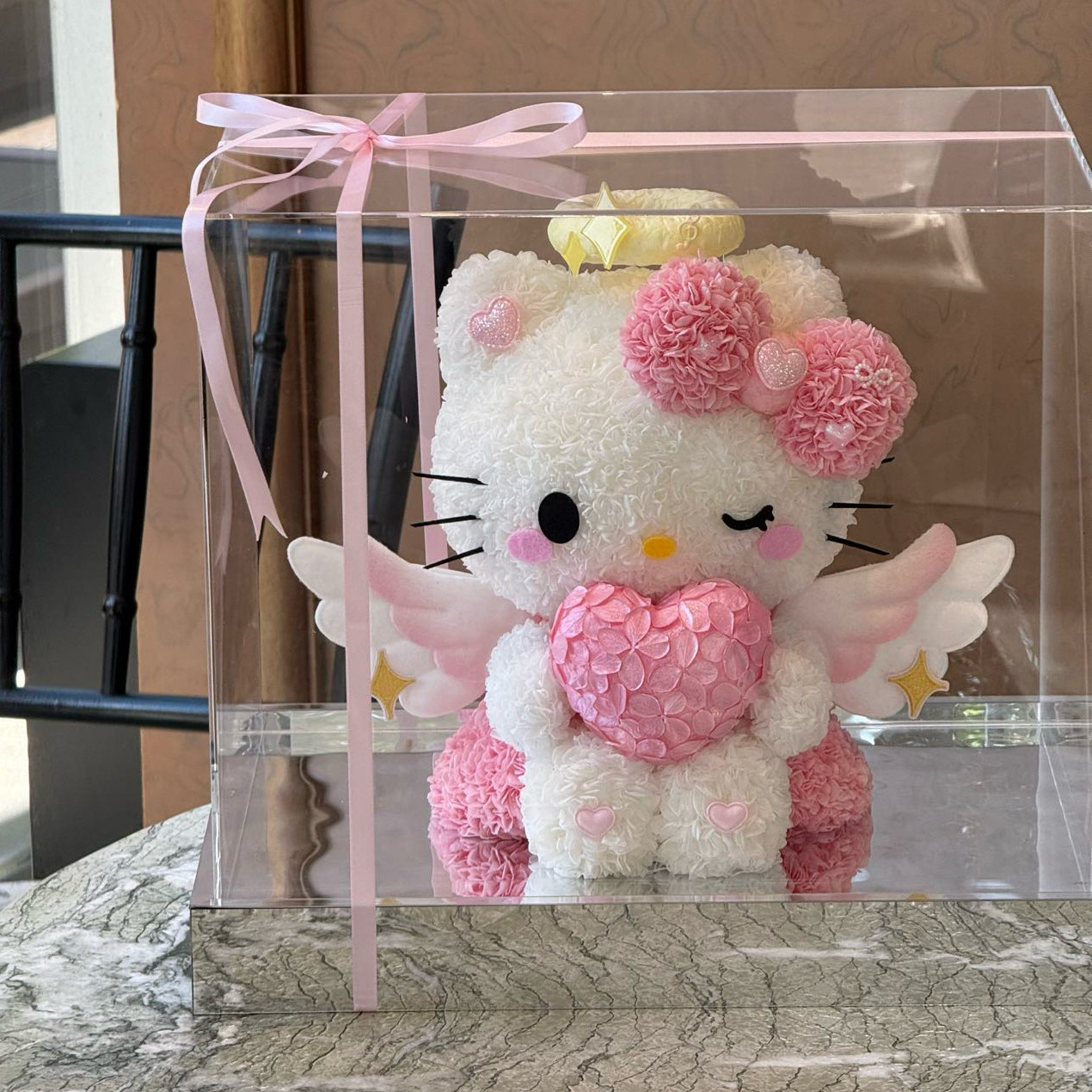 七夕永生花哈罗kitty礼盒送女友
