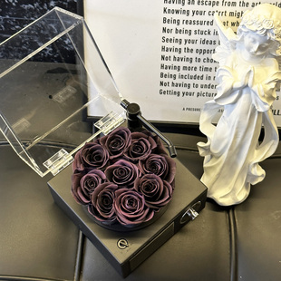 永生花留声机蓝牙音响真花玫瑰送女友生日纪念闺蜜结婚告白礼物