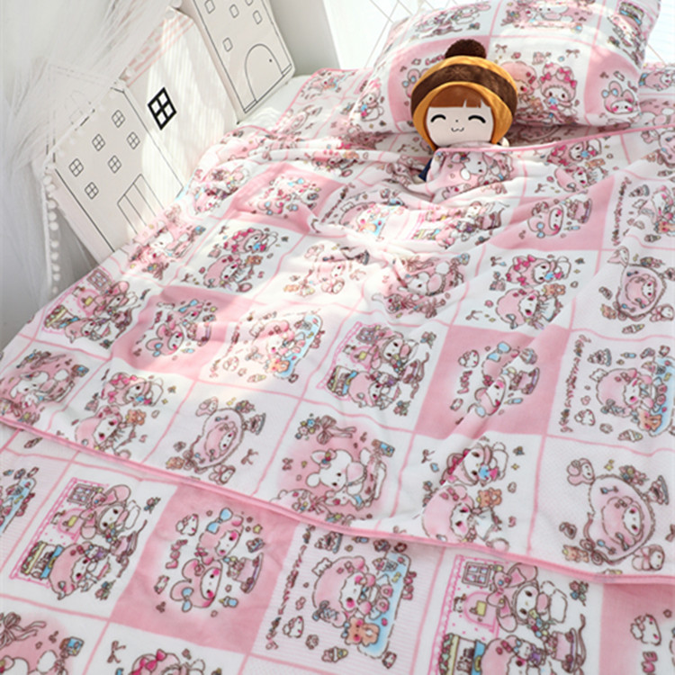 可爱卡通毛毯午睡秋冬保暖学生宿舍小毯子汽车盖腿午休床单绒毯