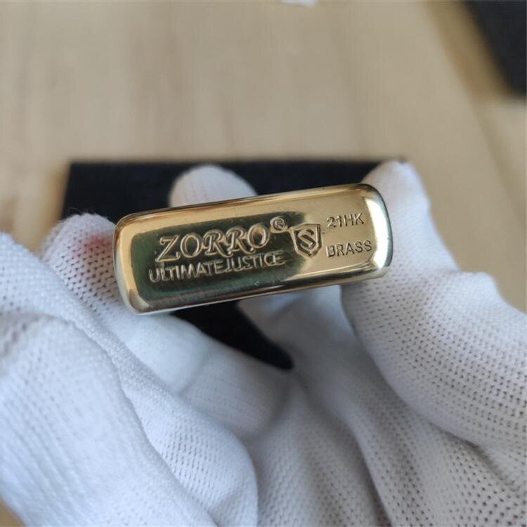 佐罗902S盔甲加厚纯铜煤油打火机100丝黄铜外壳厚实把玩撸铜烧机