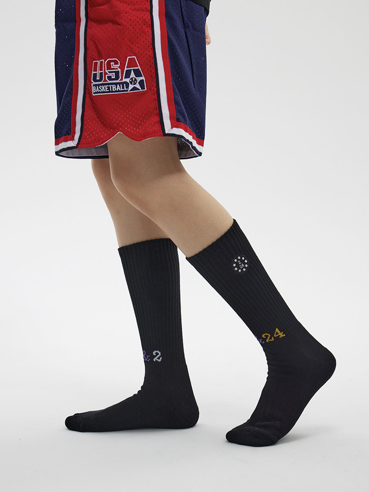 SOCKOLOGY科比篮球袜子纪念kobe&gigi运动厚底长袜美式篮球袜纯棉