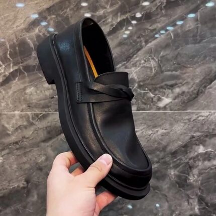 帕达索时尚新款懒人一脚蹬男圆头皮鞋透气休闲豆豆鞋220338-YXY