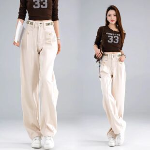 女裤2026新款今年流行爆款春季高腰弯刀休闲裤宽松显瘦窄版阔腿裤