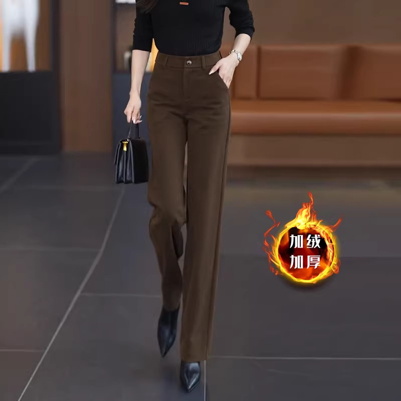 毛呢阔腿裤女2026新款秋冬女裤加绒加厚高腰垂感春秋西装直筒裤子,女装/女士精品,大码裤装,淘宝优惠券,粉丝福利购,淘宝优惠卷