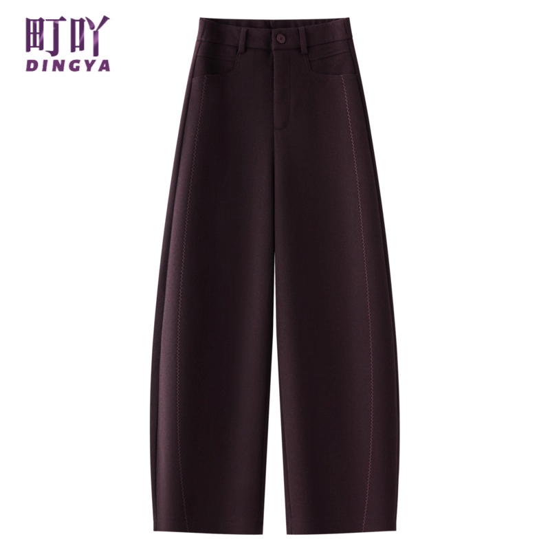 乌梅紫弯刀裤女秋冬季2025新款