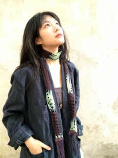 「现货」丝绒波点细长丝巾复古亮片流苏飘带发带氛围颈饰围巾