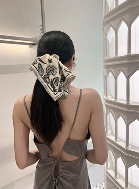 现货自留高品质复古女贻贝海湾方形发圈春夏氛围感配饰品发圈女潮