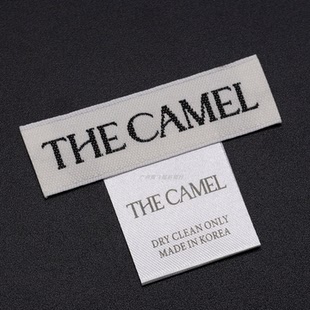 服装 领标现货 商标衣服布标签木梭机缎面高密度织唛 CAMEL韩版 THE