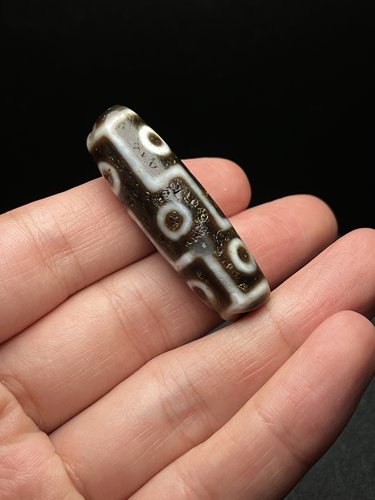 藏传玛瑙天珠吊坠精品莲师三眼天珠莲师法器天珠吊坠挂件10*50