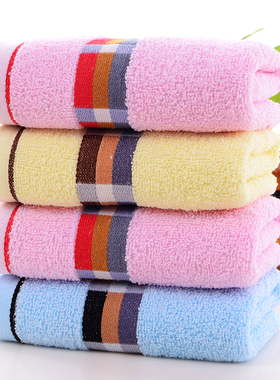 10条家用毛巾棉吸水洗脸面巾成人男女脱孝婚庆回礼帕子绣字logo