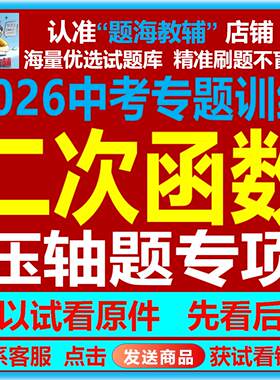 2026中考复习二次函数压轴题