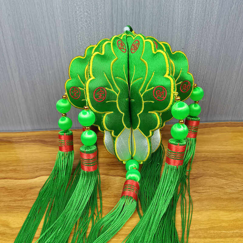 庆阳香包新款纳福白菜灯挂件庆阳香包刺绣立体挂件宫灯中国风挂饰