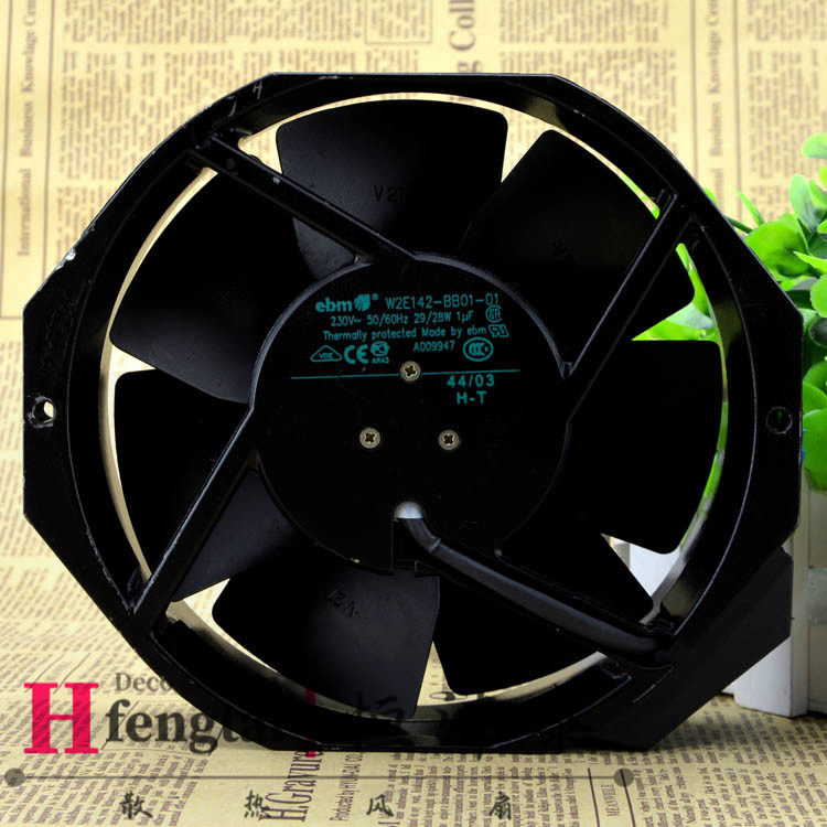 17238原装PAPST W2E142-BB01-01 220V 29/28W 全金属散热风扇