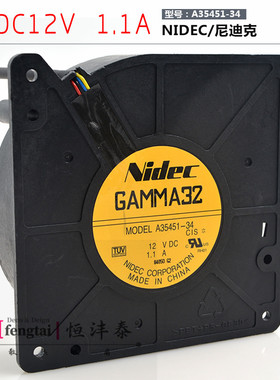 NIDEC 12032 12V 1.1A GAMMA32 A35451-34思科交换机散热风扇鼓机