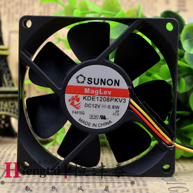 SUNON/建准 KDE1208PKV3 8CM 12V 0.8W 超静音8020磁悬浮散热风扇